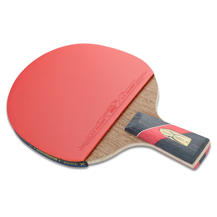 HUIESON HS-LX Six Star 5-Strati Chicken Wing Tip + 2 Strati di Carbonio Doppio Lato Continuo Ping Pong Racchetta Singola, HUIESON HS-LX(Pen Hold Grip Racket), HUIESON HS-LX(Hand-shake Grip Racket)