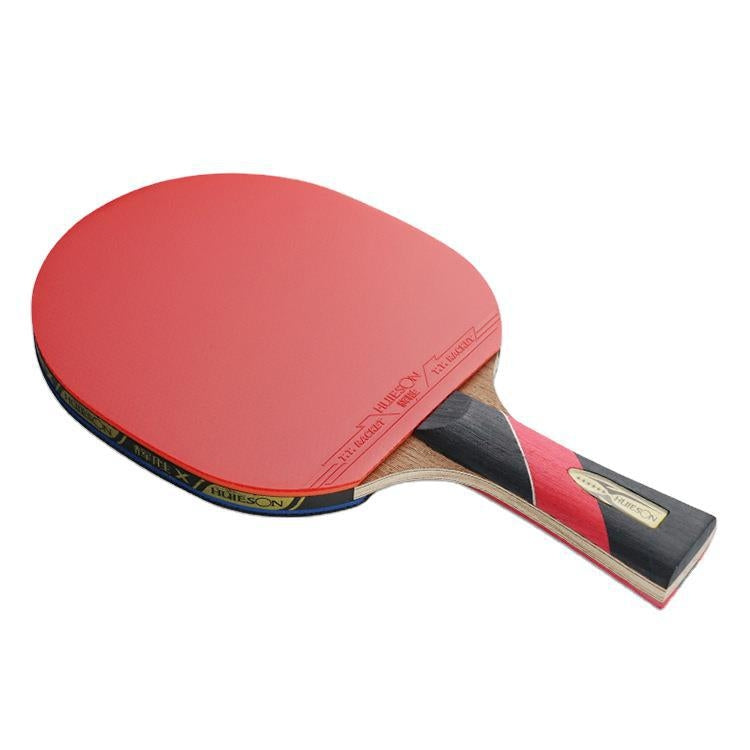 HUIESON HS-LX Six Star 5-Strati Chicken Wing Tip + 2 Strati di Carbonio Doppio Lato Continuo Ping Pong Racchetta Singola, HUIESON HS-LX(Pen Hold Grip Racket), HUIESON HS-LX(Hand-shake Grip Racket)
