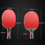 HUIESON HS-LX Six Star 5-Strati Chicken Wing Tip + 2 Strati di Carbonio Doppio Lato Continuo Ping Pong Racchetta Singola, HUIESON HS-LX(Pen Hold Grip Racket), HUIESON HS-LX(Hand-shake Grip Racket)