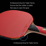 HUIESON HS-LX Six Star 5-Strati Chicken Wing Tip + 2 Strati di Carbonio Doppio Lato Continuo Ping Pong Racchetta Singola, HUIESON HS-LX(Pen Hold Grip Racket), HUIESON HS-LX(Hand-shake Grip Racket)