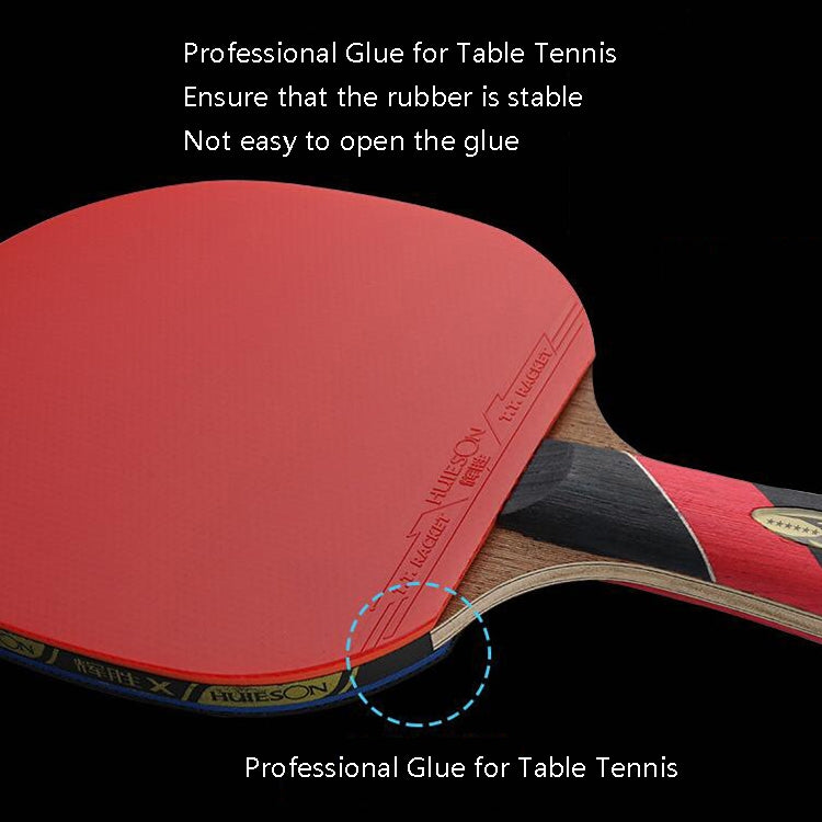HUIESON HS-LX Six Star 5-Strati Chicken Wing Tip + 2 Strati di Carbonio Doppio Lato Continuo Ping Pong Racchetta Singola, HUIESON HS-LX(Pen Hold Grip Racket), HUIESON HS-LX(Hand-shake Grip Racket)