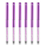 2 PCS Nail Art Drawing Pen Purple Drill Rod Color Painting Flower Stripe Nail Brush con copertura per penna, 20mm, 15mm, 11mm, 9mm, 7mm, 5mm