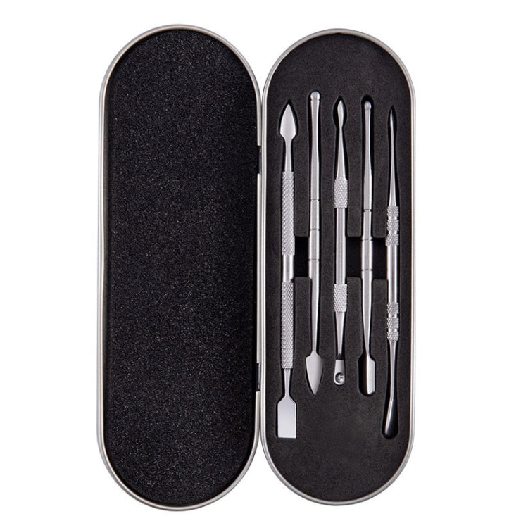 Set strumenti nail art in acciaio inox 5-6 pezzi