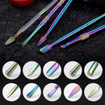 Set di strumenti per nail art Cucchiaio per crema da fumo Cucchiaio per olio da fumo in acciaio inossidabile, 5 In 1 Silver, 6 In 1 Silver, 5 In 1 Color Titanium, 6 In 1 Color Titanium