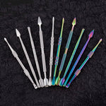 Set di strumenti per nail art Cucchiaio per crema da fumo Cucchiaio per olio da fumo in acciaio inossidabile, 5 In 1 Silver, 6 In 1 Silver, 5 In 1 Color Titanium, 6 In 1 Color Titanium