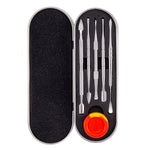 Set di strumenti per nail art Cucchiaio per crema da fumo Cucchiaio per olio da fumo in acciaio inossidabile, 5 In 1 Silver, 6 In 1 Silver, 5 In 1 Color Titanium, 6 In 1 Color Titanium
