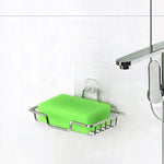 Portasapone da bagno a parete in acciaio inossidabile da 4 pezzi, stile:, Single Layer With Sticker, Single Layer Curved With Sticker
