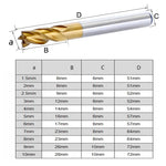 Fresa frontale in acciaio ad alta velocità e alluminio con fresa a codolo cilindrico placcata in titanio, 7 PCS/Set, 10 PCS/Set, 11 PCS/Set