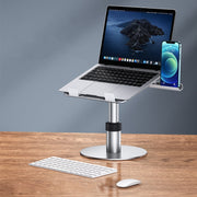 Oatsbasf 03597 Staffa di sollevamento per notebook in lega di alluminio Staffa per sollevamento del computer portatile Staffa per dissipazione del calore Tavolo pieghevole mobile, Stile:, Elite Version-Silver, Elite Version-Gray, Deluxe Edition-Silver ...
