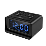 Sveglia digitale a LED per camera da letto con porta di ricarica USB Orologio a piattaforma elettronica con temperatura radio, US Plug, EU Plug, UK Plug