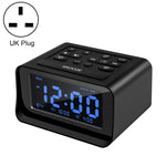 Sveglia digitale a LED per camera da letto con porta di ricarica USB Orologio a piattaforma elettronica con temperatura radio, US Plug, EU Plug, UK Plug