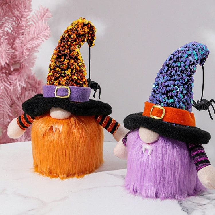 Forniture decorative di Halloween Brillante bambola senza volto, Orange, Purple