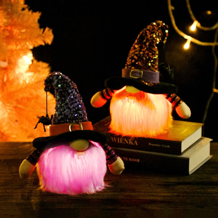 Forniture decorative di Halloween Brillante bambola senza volto, Orange, Purple