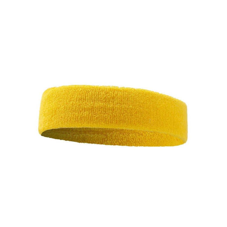 2 pezzi Enochle Sports fascia assorbente per il sudore fascia in cotone pettinato, Enochle Headband (Yellow)