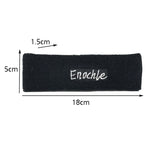 2 pezzi Enochle Sports fascia assorbente per il sudore fascia in cotone pettinato, Enochle Headband (Yellow)
