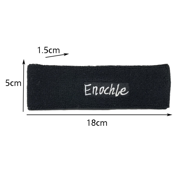 2 pezzi Enochle Sports fascia assorbente per il sudore fascia in cotone pettinato, Enochle Headband (Yellow)
