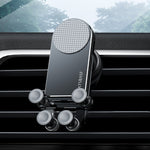 Oatsbasf Car Gravity Staffa in metallo Staffa per telefono cellulare scalabile e stabile Staffa per auto esclusiva per telefono cellulare con schermo pieghevole, Folding Screen Outlet Black, Folding Screen Outlet Silver, Folding Screen Paste Black