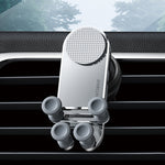 Oatsbasf Car Gravity Staffa in metallo Staffa per telefono cellulare scalabile e stabile Staffa per auto esclusiva per telefono cellulare con schermo pieghevole, Folding Screen Outlet Black, Folding Screen Outlet Silver, Folding Screen Paste Black