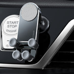 Oatsbasf Car Gravity Staffa in metallo Staffa per telefono cellulare scalabile e stabile Staffa per auto esclusiva per telefono cellulare con schermo pieghevole, Folding Screen Outlet Black, Folding Screen Outlet Silver, Folding Screen Paste Black