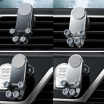 Oatsbasf Car Gravity Staffa in metallo Staffa per telefono cellulare scalabile e stabile Staffa per auto esclusiva per telefono cellulare con schermo pieghevole, Folding Screen Outlet Black, Folding Screen Outlet Silver, Folding Screen Paste Black