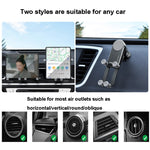 Oatsbasf Car Gravity Staffa in metallo Staffa per telefono cellulare scalabile e stabile Staffa per auto esclusiva per telefono cellulare con schermo pieghevole, Folding Screen Outlet Black, Folding Screen Outlet Silver, Folding Screen Paste Black