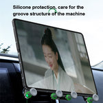 Oatsbasf Car Gravity Staffa in metallo Staffa per telefono cellulare scalabile e stabile Staffa per auto esclusiva per telefono cellulare con schermo pieghevole, Folding Screen Outlet Black, Folding Screen Outlet Silver, Folding Screen Paste Black
