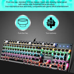 104 tasti Green Shaft RGB Tastiera luminosa Gioco per computer Tastiera meccanica in metallo cablata USB, Lunghezza cavo: 1,5 m, Stile:, Ordinary Version (Black), Ordinary Version (White), Double Imposition Version (White Pink)                         ...