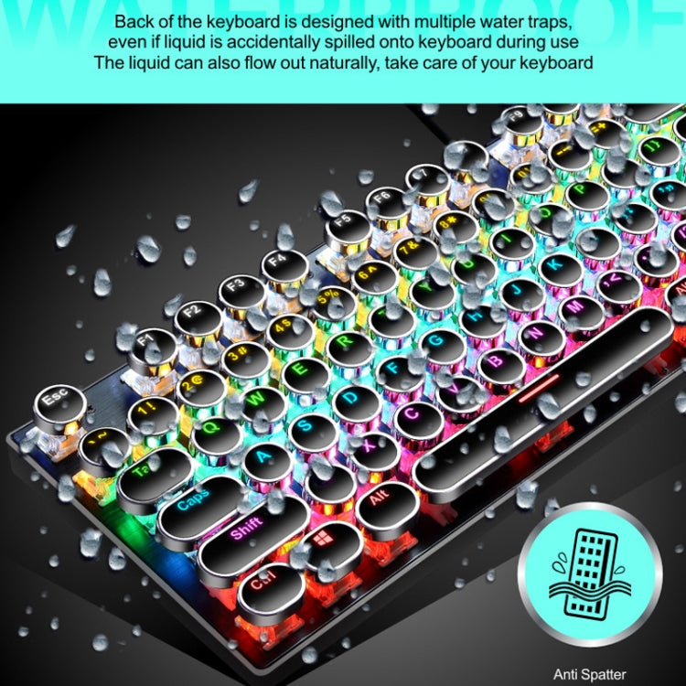 104 tasti Green Shaft RGB Tastiera luminosa Gioco per computer Tastiera meccanica in metallo cablata USB, Lunghezza cavo: 1,5 m, Stile:, Ordinary Version (Black), Ordinary Version (White), Double Imposition Version (White Pink)�������������������������...