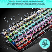 104 tasti Green Shaft RGB Tastiera luminosa Gioco per computer Tastiera meccanica in metallo cablata USB, Lunghezza cavo: 1,5 m, Stile:, Ordinary Version (Black), Ordinary Version (White), Double Imposition Version (White Pink)                         ...