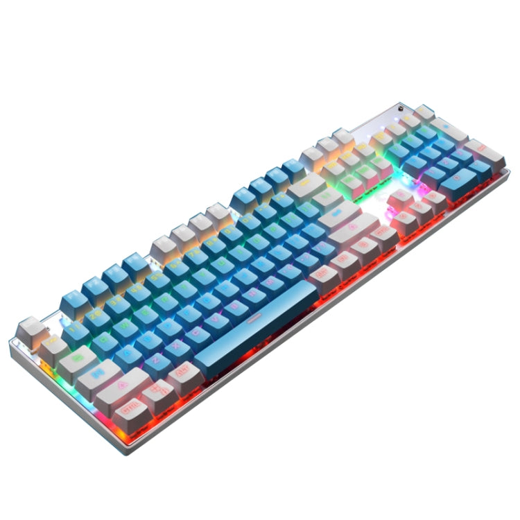 104 tasti Green Shaft RGB Tastiera luminosa Gioco per computer Tastiera meccanica in metallo cablata USB, Lunghezza cavo: 1,5 m, Stile:, Ordinary Version (Black), Ordinary Version (White), Double Imposition Version (White Pink)�������������������������...