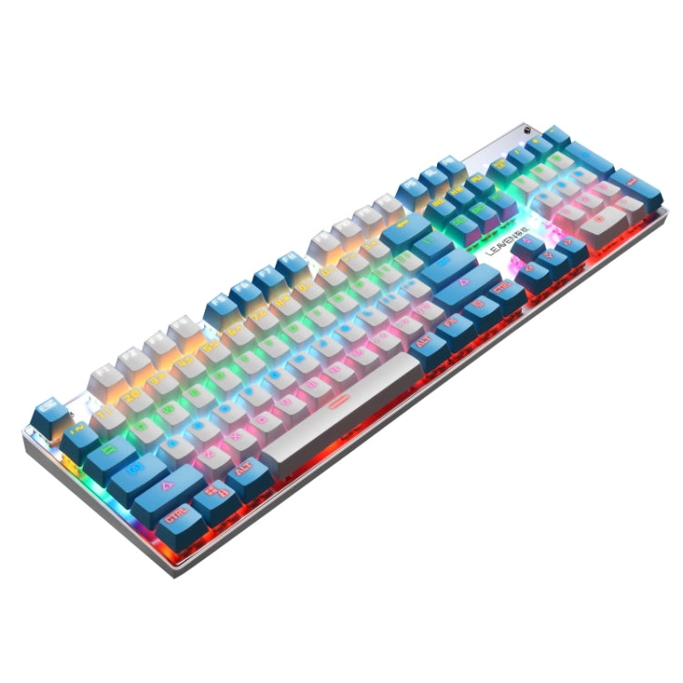 104 tasti Green Shaft RGB Tastiera luminosa Gioco per computer Tastiera meccanica in metallo cablata USB, Lunghezza cavo: 1,5 m, Stile:, Ordinary Version (Black), Ordinary Version (White), Double Imposition Version (White Pink)�������������������������...