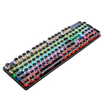104 tasti Green Shaft RGB Tastiera luminosa Gioco per computer Tastiera meccanica in metallo cablata USB, Lunghezza cavo: 1,5 m, Stile:, Ordinary Version (Black), Ordinary Version (White), Double Imposition Version (White Pink)                         ...
