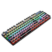 104 tasti Green Shaft RGB Tastiera luminosa Gioco per computer Tastiera meccanica in metallo cablata USB, Lunghezza cavo: 1,5 m, Stile:, Ordinary Version (Black), Ordinary Version (White), Double Imposition Version (White Pink)                         ...
