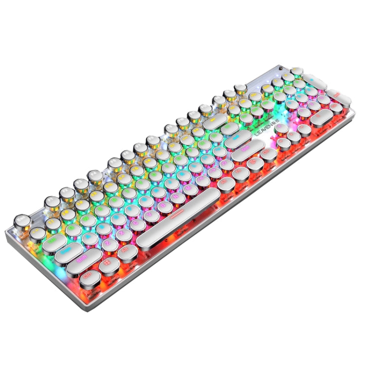 104 tasti Green Shaft RGB Tastiera luminosa Gioco per computer Tastiera meccanica in metallo cablata USB, Lunghezza cavo: 1,5 m, Stile:, Ordinary Version (Black), Ordinary Version (White), Double Imposition Version (White Pink)�������������������������...