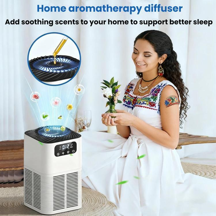 Diffusore di aromaterapia da tavolo con ioni negativi, purificatore d'aria per la rimozione di odori e formaldeide., US Plug