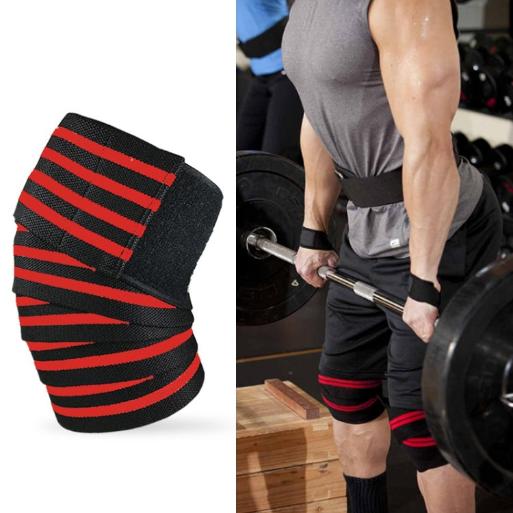 Ginocchiere sportive avvolte in fasciatura a quattro strisce in nylon da 2 pezzi, Nylon Knee Pads(Black Red), Nylon Knee Pads (Black Yellow), Nylon Knee Pads (Black Light Blue), Nylon Knee Pads (Black Green), Nylon Knee Pads (Black Orange)             ...