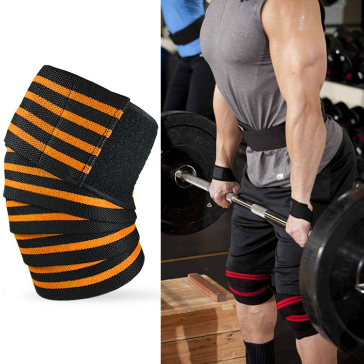 Ginocchiere sportive avvolte in fasciatura a quattro strisce in nylon da 2 pezzi, Nylon Knee Pads(Black Red), Nylon Knee Pads (Black Yellow), Nylon Knee Pads (Black Light Blue), Nylon Knee Pads (Black Green), Nylon Knee Pads (Black Orange)             ...