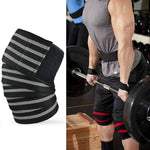 Ginocchiere sportive avvolte in fasciatura a quattro strisce in nylon da 2 pezzi, Nylon Knee Pads(Black Red), Nylon Knee Pads (Black Yellow), Nylon Knee Pads (Black Light Blue), Nylon Knee Pads (Black Green), Nylon Knee Pads (Black Orange)             ...