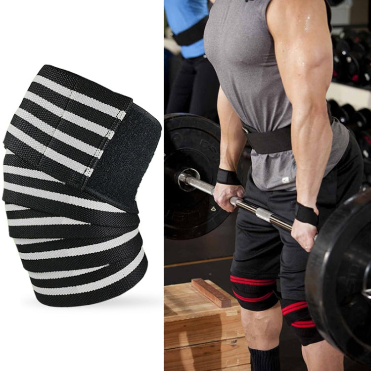 Ginocchiere sportive avvolte in fasciatura a quattro strisce in nylon da 2 pezzi, Nylon Knee Pads(Black Red), Nylon Knee Pads (Black Yellow), Nylon Knee Pads (Black Light Blue), Nylon Knee Pads (Black Green), Nylon Knee Pads (Black Orange)             ...