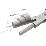 3 in 1 Pinze a becchi tondi a bocca piatta da 6 pollici Mini pinze per gioielli fai-da-te Pinze a carica manuale, 3-section