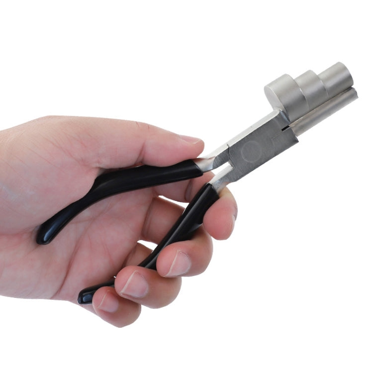3 in 1 Pinze a becchi tondi a bocca piatta da 6 pollici Mini pinze per gioielli fai-da-te Pinze a carica manuale, 3-section