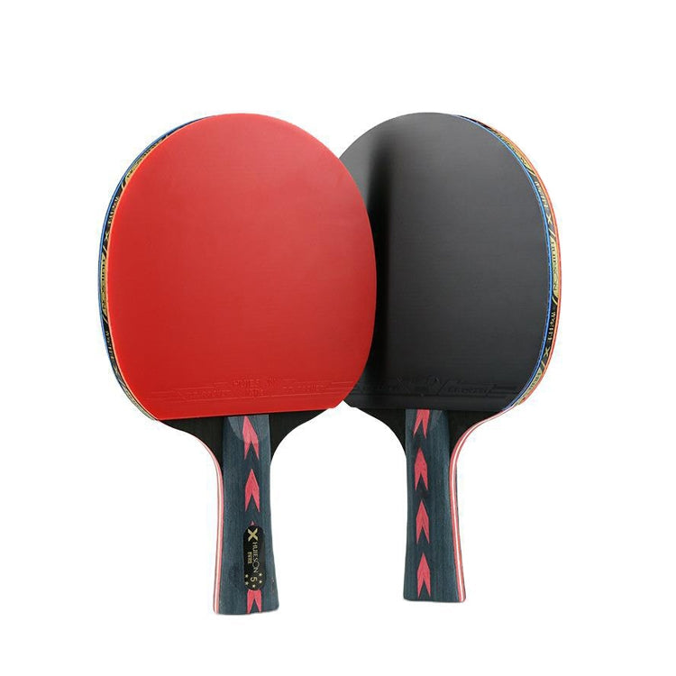 HUIESON HS-CPPX5 Set di racchette da allenamento per ping pong a cinque stelle in fibra di carbonio a doppia faccia con adesivo inverso, specifica:, Hand-shake Grip Racket, Pen Hold Grip Racket, Hand-shake Grip + Pen Hold Grip Racket