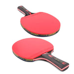 HUIESON HS-CPPX5 Set di racchette da allenamento per ping pong a cinque stelle in fibra di carbonio a doppia faccia con adesivo inverso, specifica:, Hand-shake Grip Racket, Pen Hold Grip Racket, Hand-shake Grip + Pen Hold Grip Racket