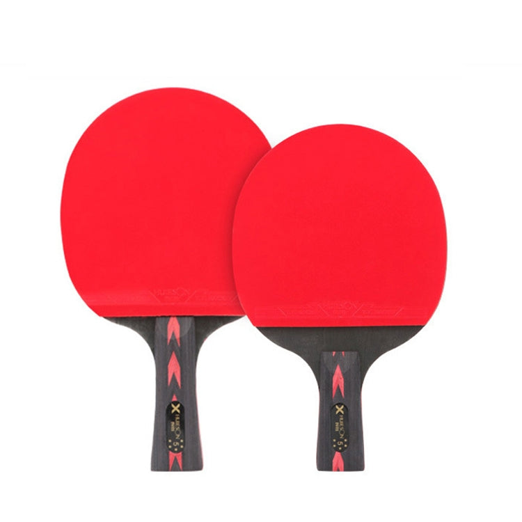 HUIESON HS-CPPX5 Set di racchette da allenamento per ping pong a cinque stelle in fibra di carbonio a doppia faccia con adesivo inverso, specifica:, Hand-shake Grip Racket, Pen Hold Grip Racket, Hand-shake Grip + Pen Hold Grip Racket