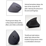 JS-5D 6 Tasti 2.4G Mouse verticale ergonomico Mouse di ricarica wireless transfrontaliero