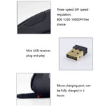 JS-5D 6 Tasti 2.4G Mouse verticale ergonomico Mouse di ricarica wireless transfrontaliero