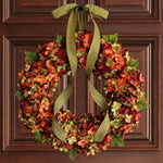 Ornamento natalizio con fiori artificiali da appendere alla porta della ghirlanda di ortensie, 30cm, 35cm