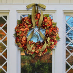Ornamento natalizio con fiori artificiali da appendere alla porta della ghirlanda di ortensie, 30cm, 35cm