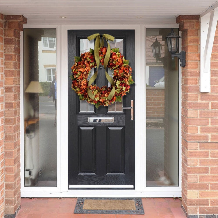 Ornamento natalizio con fiori artificiali da appendere alla porta della ghirlanda di ortensie, 30cm, 35cm