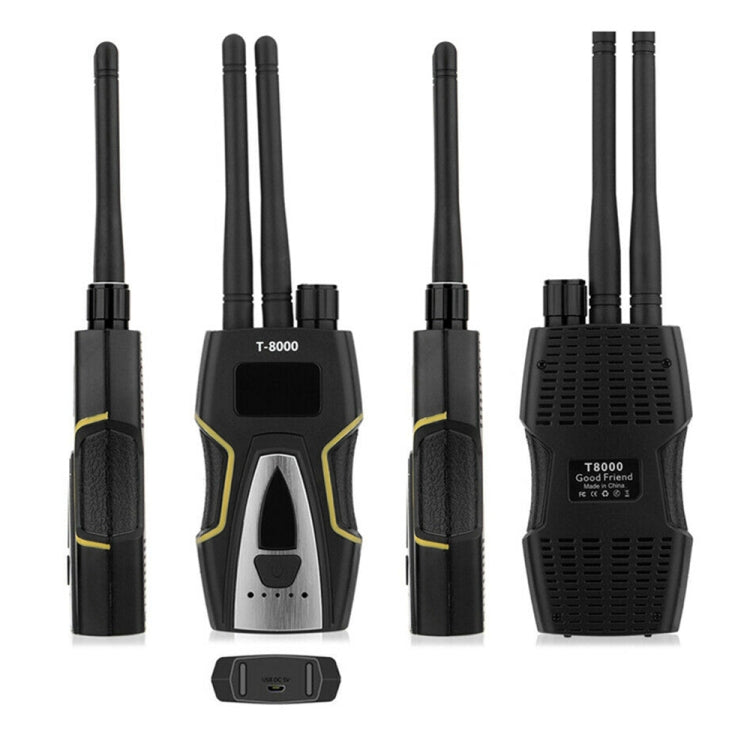 Rilevatore di segnale wireless T8000 Posizione di difesa GPS Trovare fotocamera Strumento di rilevamento anti-tracciamento anti-candido